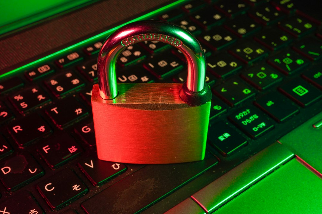 Digital padlock over glowing circuitry representing Nevada election cybersecurity